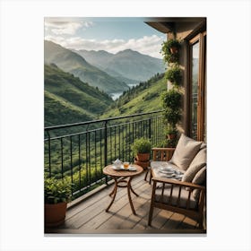 Tea Table And Couch Canvas Print