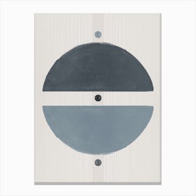 Blue Minimalist Thoughts Canvas Print