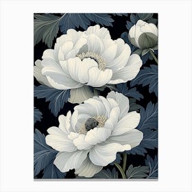 White Anemones 1 Canvas Print