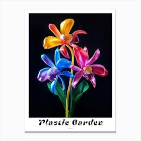 Bright Inflatable Flowers Poster Orchid 1 Canvas Print