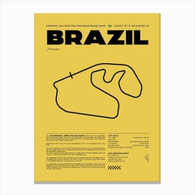 F1 Race Track Brazil Formula 1 Racing Track F1 Merch Formula One F1 Poster Formula 1 Poster F1 Canvas Print