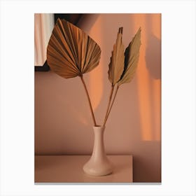 Palm Leaves In A Vase Canvas Print