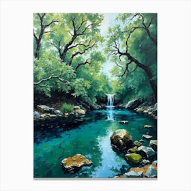 Waterfall In The Woods Canvas Print