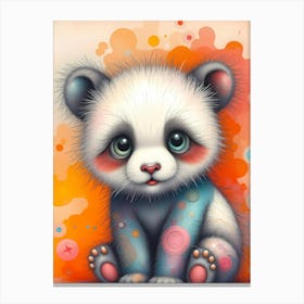 Pandy the Dreamer: A Cute Panda Artwork Canvas Print