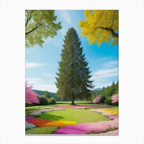 Tree In A Garden Canvas Print