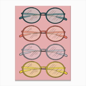 Eyeglasses in Pink Canvas Print