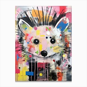 Urban Jungle Graffiti: Hedgehog's Adventure Canvas Print