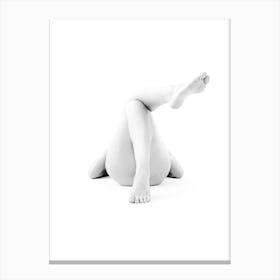 Abstract Female Legs Black And White Minimalist Feminine Boho Abstract Body Positivity Art Print Canvas Print