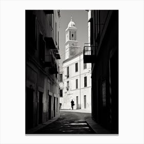 Ancona, Italy,  Black And White Analogue Photography  3 Canvas Print