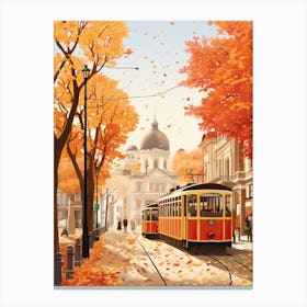 Budapest In Autumn Fall Travel Art 1 Canvas Print