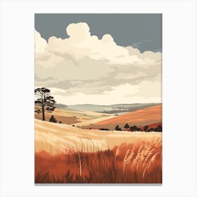 Peak District National Park England 1 Hiking Trail Landscape Canvas Print