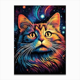 Cosmic Purrplexion, Psychedelic Cats series Canvas Print