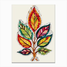 Mosaic Leaf Canvas Print