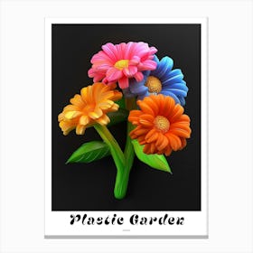 Bright Inflatable Flowers Poster Zinnia 3 Canvas Print