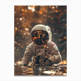 Astronaut In The Water Canvas Print