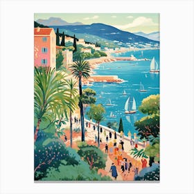 French Riviera Vintage 4 Canvas Print