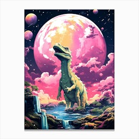 T-Rex In Space Canvas Print