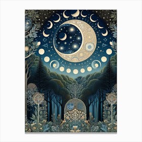 Moon In The Forest 2 Canvas Print