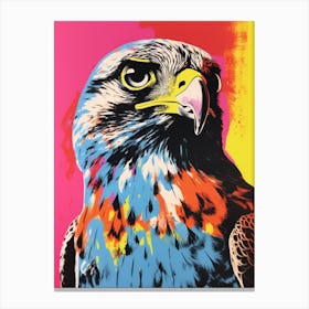 Andy Warhol Style Bird Falcon 4 Canvas Print