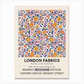 Poster Aster Bloom London Fabrics Floral Pattern 2 Canvas Print