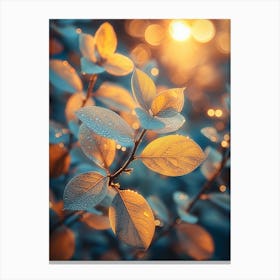 Autumn Leaves sunset Canvas Print