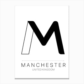 Manchester City Typography Canvas Print