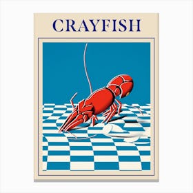 Crayfish Seafood Poster Canvas Print