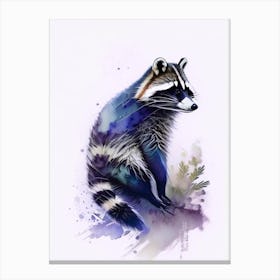 Raccoon In The Wild Abstract Canvas Print