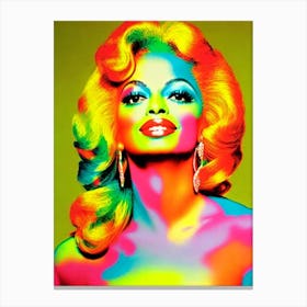 Diana Ross Colourful Pop Art Canvas Print