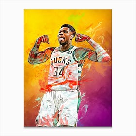 Giannis Antetokounmpo Milwaukee Bucks 2 Canvas Print