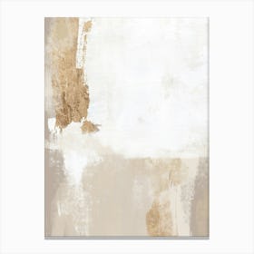 Beige Gold Abstract Painting 3 Canvas Print