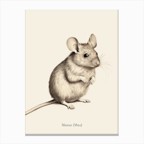 Vintage Mouse Poster Canvas Print