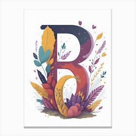 Colorful Letter B Illustration 54 Canvas Print