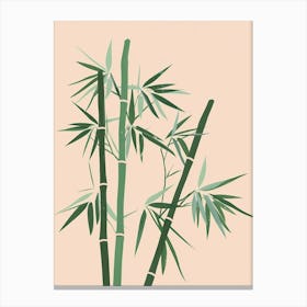 Bamboo Plant Minimalist Illustration 8 Canvas Print