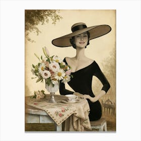 Lady With A Hat Canvas Print