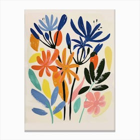 Painted Florals Agapanthus 3 Canvas Print