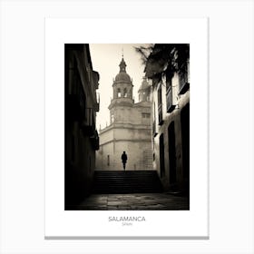 Poster Of Salamanca, Spain, Black And White Analogue Photography 2 Canvas Print