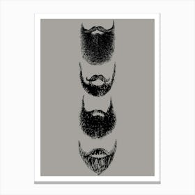 Beards Print Canvas Print