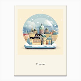 Prague Czech Republic 2 Snowglobe Poster Canvas Print