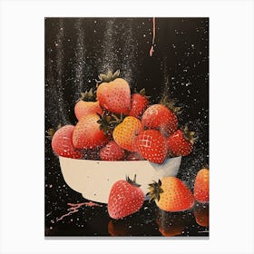 Art Deco Strawberry Still Life 1 Canvas Print