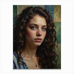 Portrait Of A Young Woman 34 Canvas Print