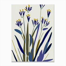 Pickerel Weed Wildflower Modern Muted Colours Canvas Print
