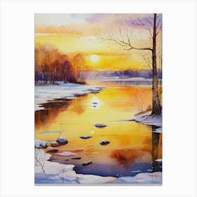 Winter Sunset 5 Canvas Print
