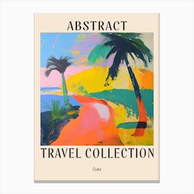Abstract Travel Collection Poster Cuba 2 Canvas Print