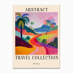 Abstract Travel Collection Poster Martinique 1 Canvas Print