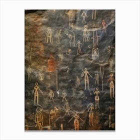 Rock Art Style Abstract Canvas Print