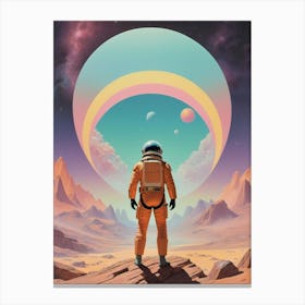 Spaceman In Space vintage retro sci-fi art Canvas Print