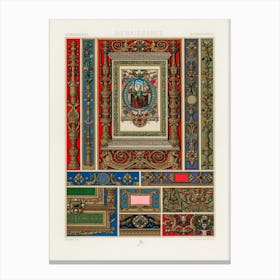 Renaissance Pattern, Albert Racine 5 Canvas Print