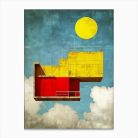 Abstract House In The Sky Canvas Print