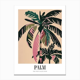 Palm Tree Colourful Illustration 1 Poster Canvas Print